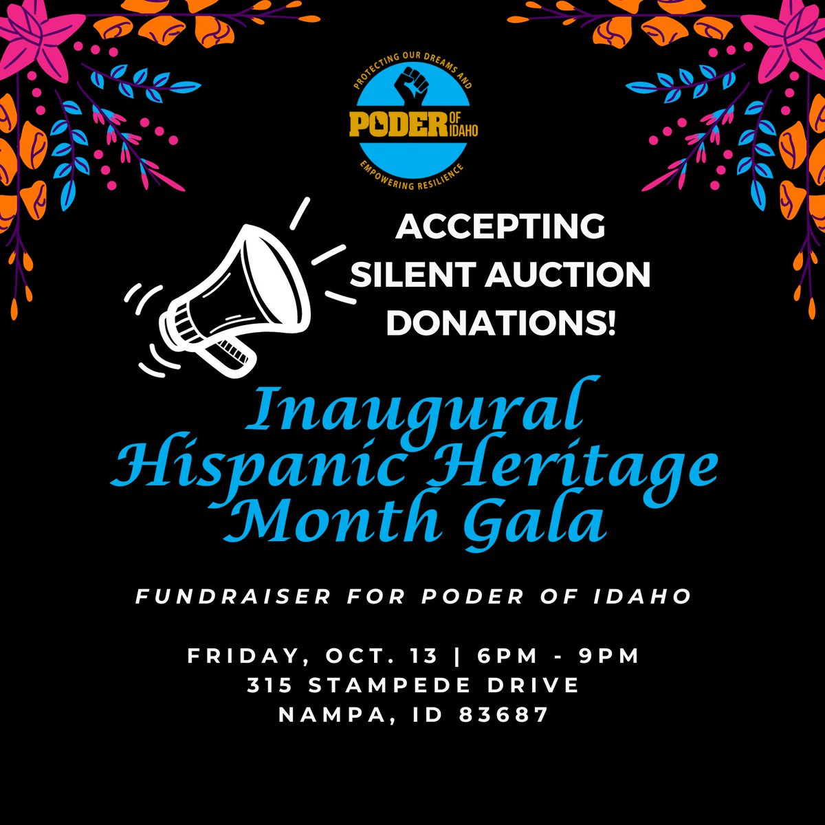 PoderofID's tweet image. Do you have your tickets yet? Can't make it but want to support?

Donate an item to our silent auction! Reach out to jacky@poderofidaho.org or raquel@poderofidaho.org to make your donation today! #3weeksaway

givebutter.com/c/ihhmgala23