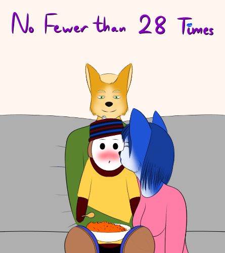 ana_albya_sim's tweet photo. It's finally here: #Jamie 's #28th #birthday, which means #Krystal is giving him... 

No fewer than 28 kisses to commemorate it!

Also, that's a bowl of Jollof Rice on Jamie's lap.

@RealKrystalFox #krystalfox #fox #foxmccloud #starfox #jamieguy #shyguy #heiho #art #fanart https://t.co/dXxzpq6BWP