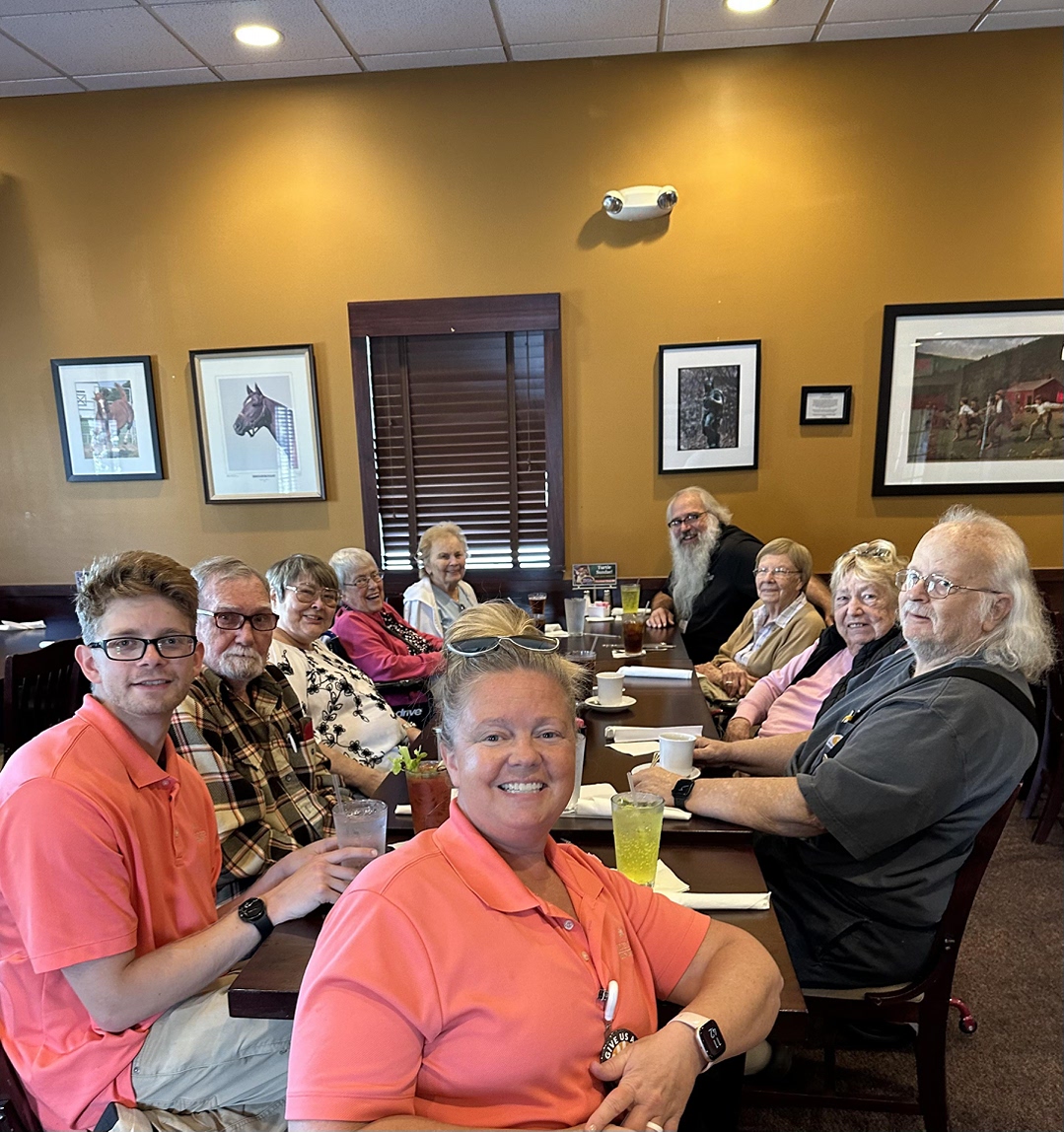 Our residents love being out and about visiting local restaurants and enjoying their day.