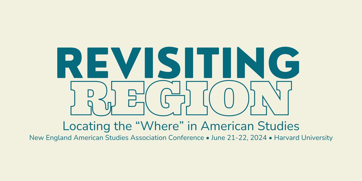 We are pleased to announce the theme of our 2024 conference: Revisiting Region: Locating the "Where" in American Studies." 

The #CFP is now live on our website! Join us to explore the dynamic role of region within #AmericanStudies. 

newenglandasa.org/annual-confere…