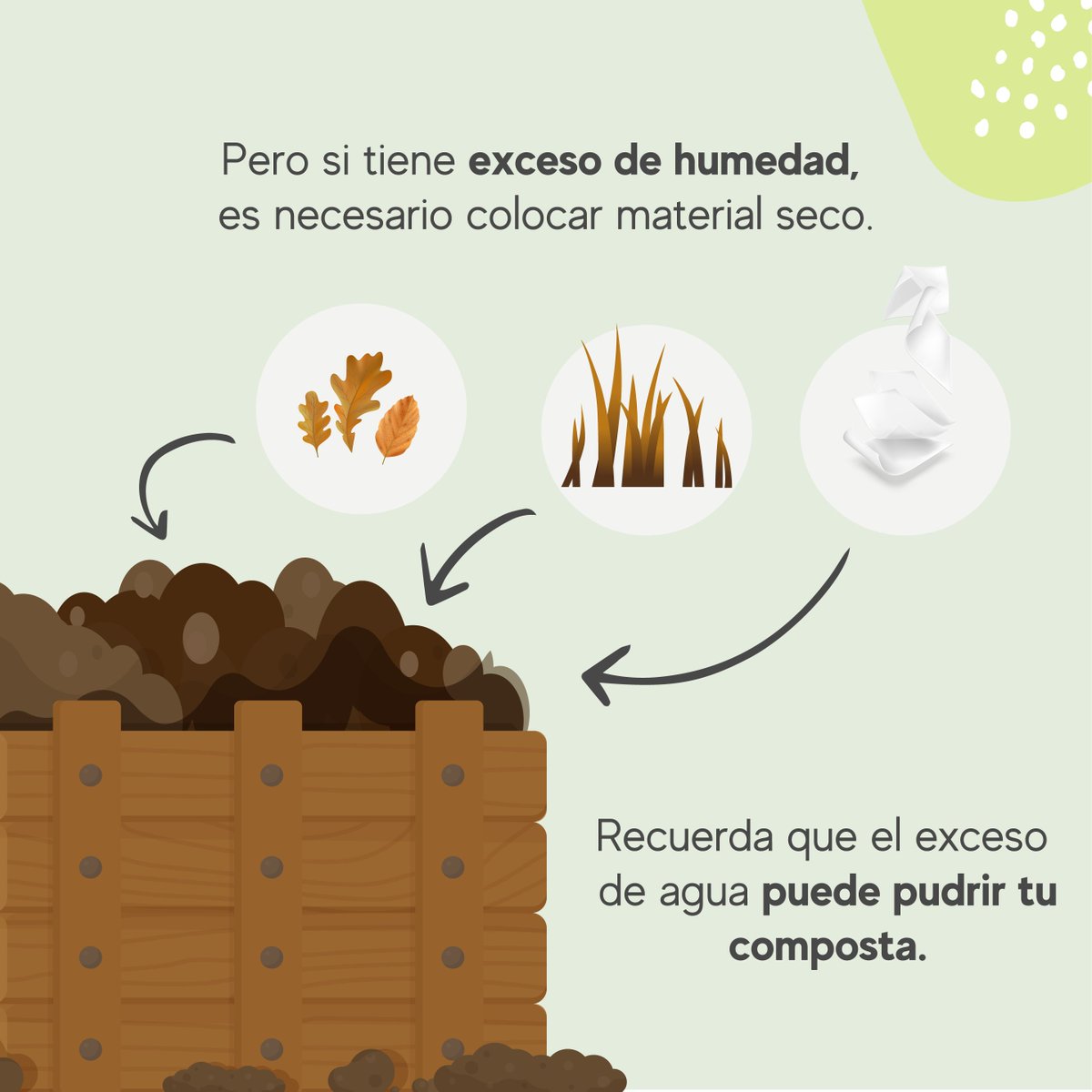 Composta_me's tweet photo. Es posible que al inicio te cueste trabajo identificar si tiene mucha   agua o poca, por eso deberás hacer la prueba del puño.

¿La recuerdas? 👊💦 https://t.co/bWypXe9lHn