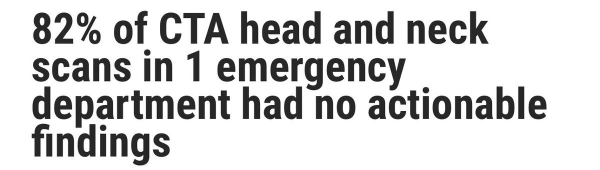 Most interesting part of this article:

ED physicians ordered the fewest number of CTA scans during the study period at 11%, followed by resident physicians 23% and nonphysician providers 67%.  

We’ve known this to be an issue for quite some time…