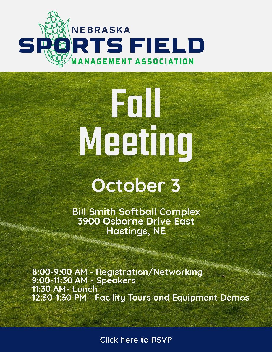 Register today for our fall field day. nebraskaturfgrass.us4.list-manage.com/track/click?u=… <a href="/FieldExperts/">SFMA</a>  #sportsfields #nesfma
