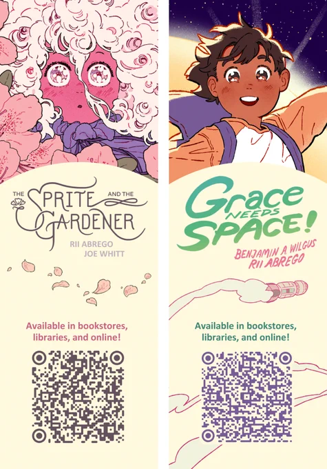 I made some quick bookmarks for an upcoming talk at a library, and I think they're kinda cute! 