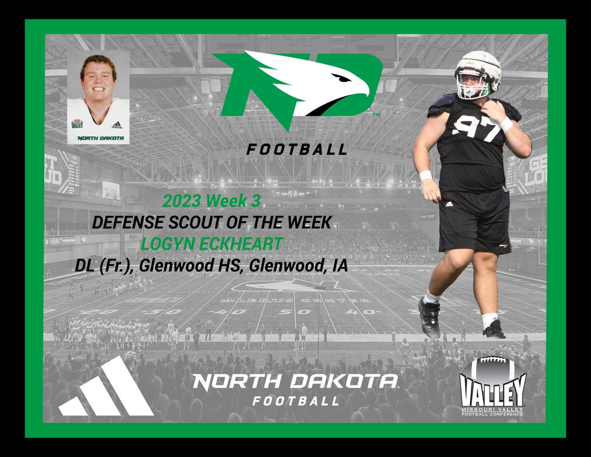 UNDFBRecruiting's tweet photo. No game this week, but gotta give credit to our Work Team players who enable our team to achieve excellence on Saturdays. Next up, Defense Scout of Week 3, Logan Echkeart @EckheartLogyn from Glenwood, IA @GlenwoodRams . #DayByDay #UNDProud https://t.co/svXT2YwVLY