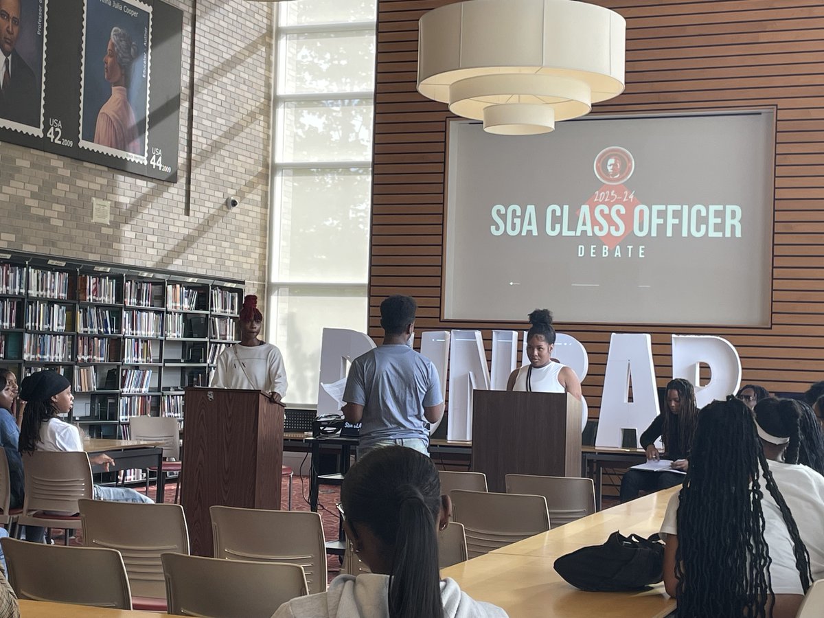 DunbarHSDC's tweet image. Students participated in the first Dunbar HS Student Government Association debate. Students and staff heard from the candidates new ideas, great concepts, and effective solutions for a better Dunbar. We are proud of you!
#Weworkforkids #since1870 #Raisingthebar
@XQAmerica…