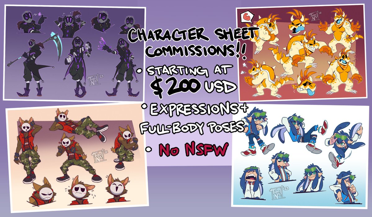 🗣️Opening up 10 slots of either type of commission
Send all inquiries to ✉️datooniework@gmail.com
RTs appreciated! 🗣️ 