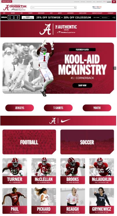 Excited to launch The Authentic Online, official NIL merch landing page on our @Fanatics Team Shop!  Find gear including your favorite student-athlete from @AlabamaFTBL @AlabamaSoccer and @AlabamaVBall, with more sports coming throughout the season.  🛒: bit.ly/3PrLnUP