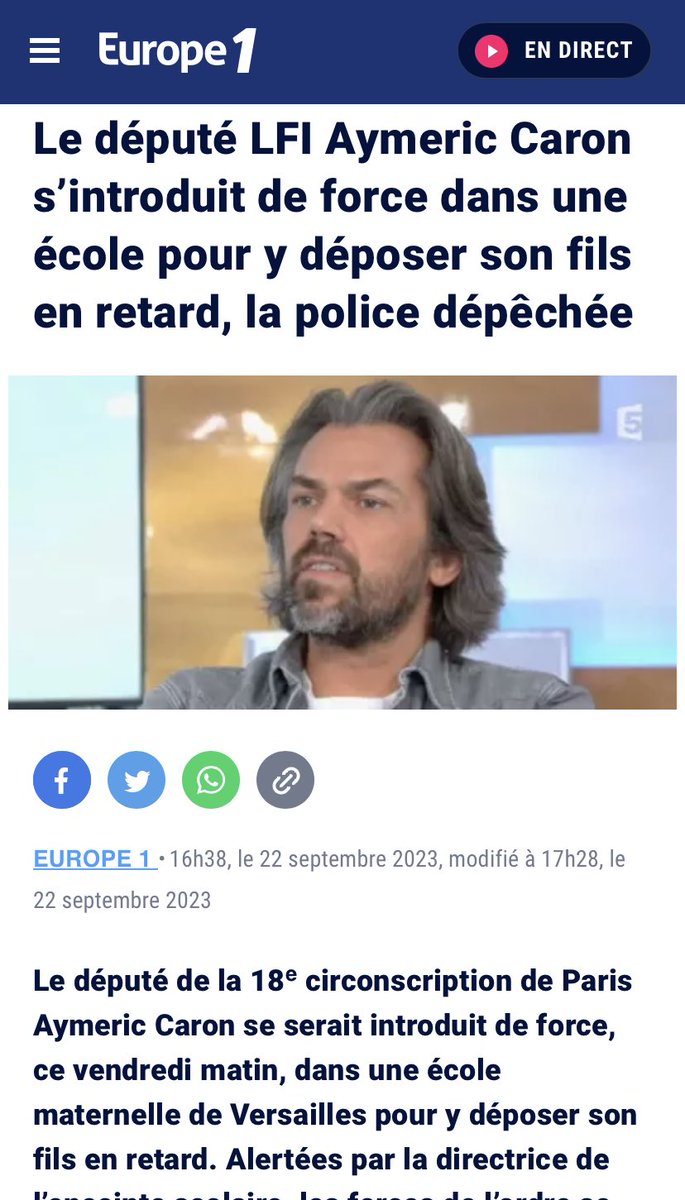 Cela va être un soulagement pour ces instits que ça sorte enfin! On n’est pas au dessus des lois, député ou pas !