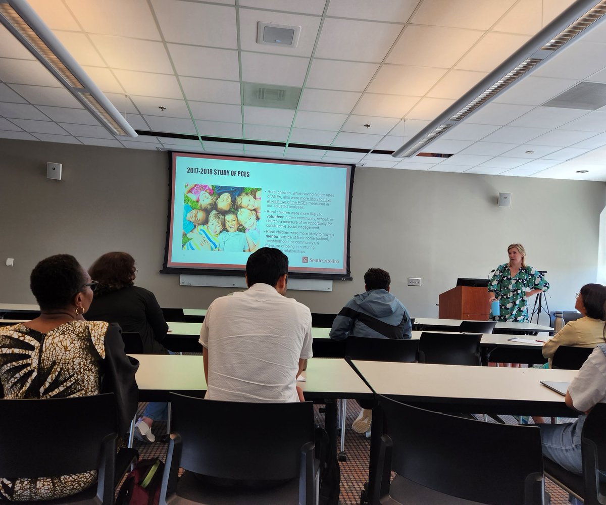 Dr. Elizabeth Crouch is kicking off our HSPM Friday Seminar series for the fall semester. 📚 Join us live for an engaging discussion on the latest in Adverse Child Experiences in rural America #HSPM #SeminarSeries #FallSemester