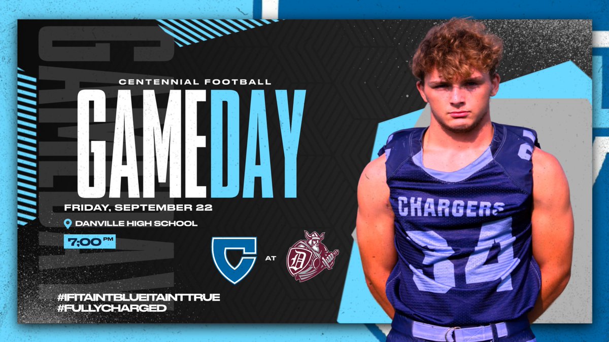 It's Gameday!  The Chargers are in Danville for week 5 of high school football.  #IfItAintBlueItAintTrue #FullyCharged