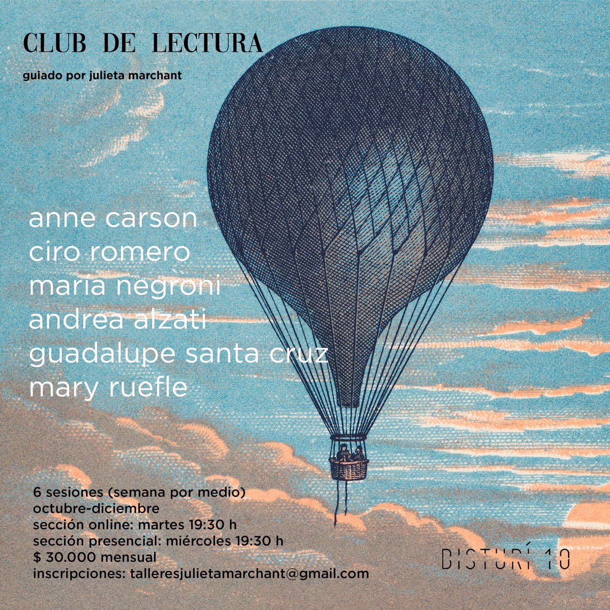 Abrimos un club de lectura con libros de Bisturí. Les agradezco si me ayudan a corren la voz.