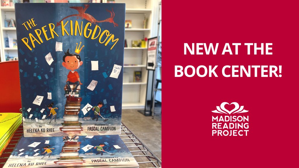 🤩 New to the Book Center: The Paper Kingdom 🖊️ Written by @HelenaRhee ✏️ Illustrated by @pascalcampion 📕 Published by @randomhousekids 📚 Request books like this from our Book Center at bit.ly/MRPBookandServ… #BookRecommendation #ThePaperKingdom #MadisonReadingProject