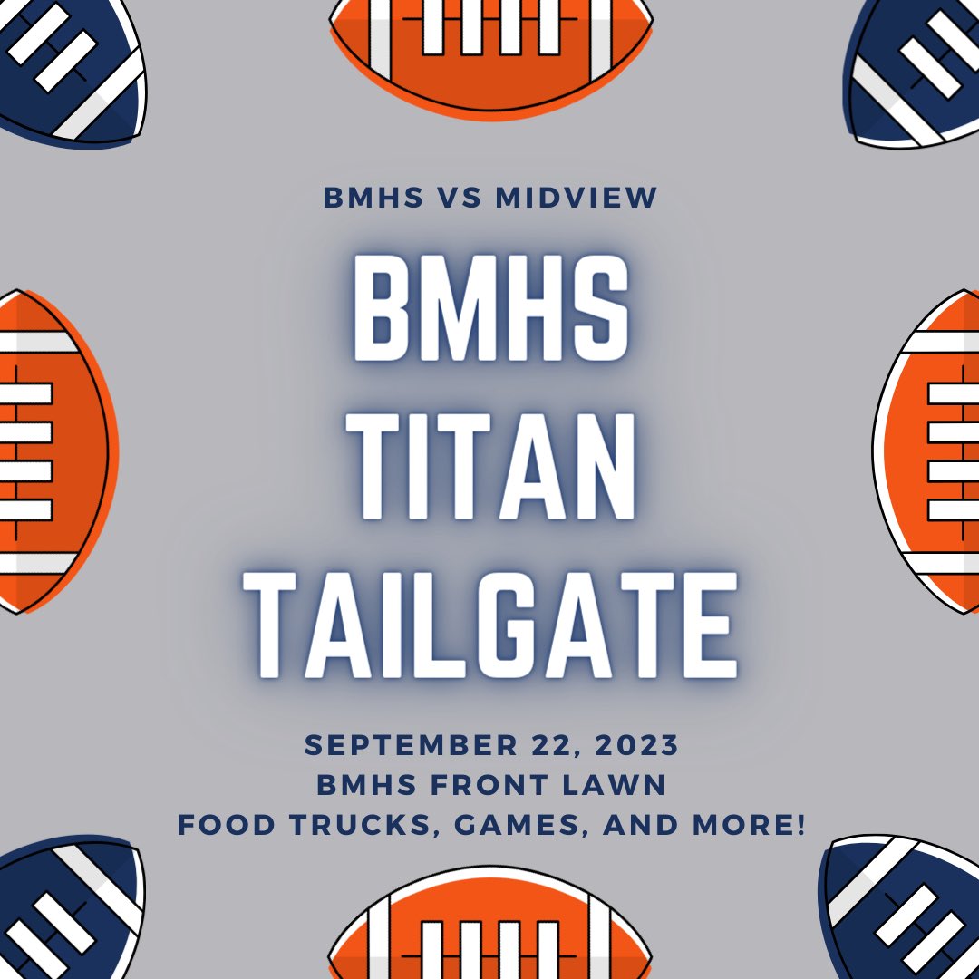 Polaris Sign Pro at BMHS (@polarissignpro) on Twitter photo Join us for a Titan Tailgate at BMHS this Friday on the front lawn! <a href="/athleticsbmhs/">Berea-Midpark Titans</a> <a href="/bereacsd/">Berea CSD</a> <a href="/polariscareer/">Polaris Career Center</a> <a href="/m_smithberger/">Mark Smithberger</a> <a href="/BCSDWheeler/">Mrs. Tracy Wheeler</a> <a href="/BMHSTitanStorm/">The Storm⚡️</a> #titanup #bmhstitans #titantailgate #fridaynightlights
Content Creator | Ava Burlison Join us for a Titan Tailgate at BMHS this Friday on the front lawn! <a href="/athleticsbmhs/">Berea-Midpark Titans</a> <a href="/bereacsd/">Berea CSD</a> <a href="/polariscareer/">Polaris Career Center</a> <a href="/m_smithberger/">Mark Smithberger</a> <a href="/BCSDWheeler/">Mrs. Tracy Wheeler</a> <a href="/BMHSTitanStorm/">The Storm⚡️</a> #titanup #bmhstitans #titantailgate #fridaynightlights
Content Creator | Ava Burlison