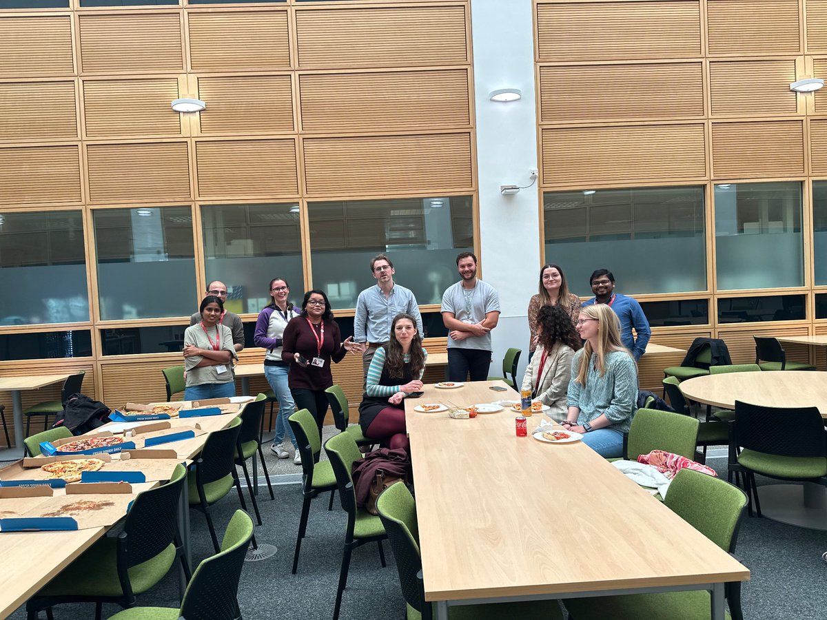 Postdocs_ICR's tweet image. Pizza social is underway!! Please join us as we still have plenty of pizza left!