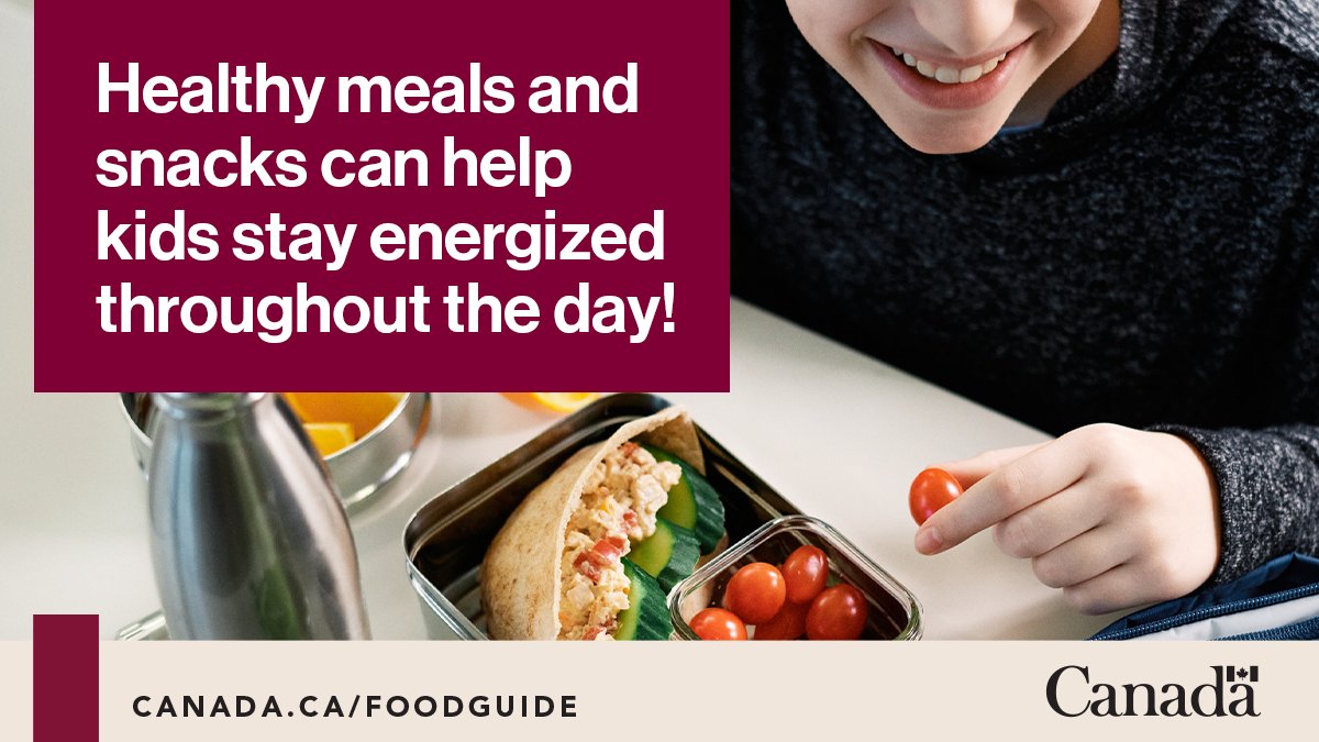 Healthy meals and snacks are important. They provide children with the energy and nutrients they need to get through the day. For tips on preparing healthy meals and snacks for school: ow.ly/aShE50PMJTy #CanadasFoodGuide #SciLit @scilitweek