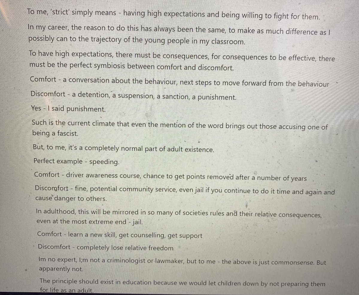 RogersHistory's tweet photo. My notes for the opening to my debate on ‘strict being bad’ at the ‘rethinking education’ event tomorrow… I’m sure all the activists in the room are going to love me! 😂 … would love your thoughts/feedback on this… https://t.co/2zxheS9YMh