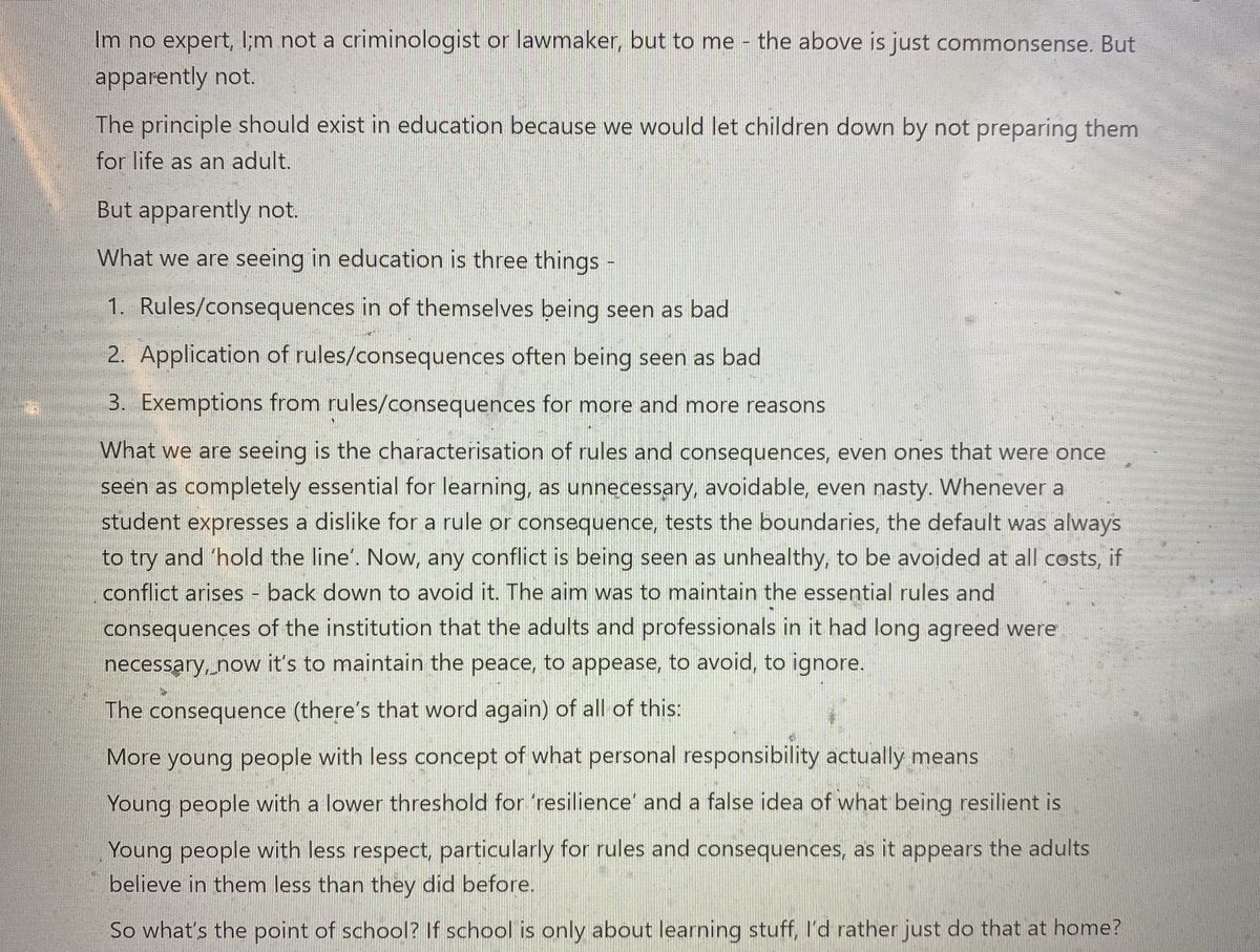 RogersHistory's tweet photo. My notes for the opening to my debate on ‘strict being bad’ at the ‘rethinking education’ event tomorrow… I’m sure all the activists in the room are going to love me! 😂 … would love your thoughts/feedback on this… https://t.co/2zxheS9YMh