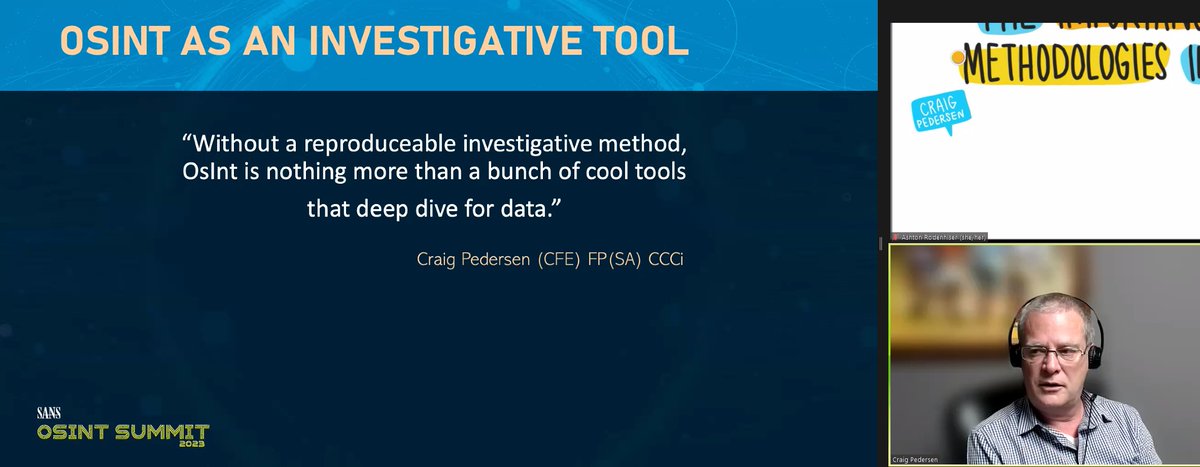 ChristinaLekati's tweet photo. OSINT has developed to a degree that is much more complex than it used to

We need an investigative methodology that supports all the capabilities of today's world in an organized &amp; reproducible manner; the tools,the analytical thinking, the investigative process

Accurate quote: https://t.co/8beG5I2qWV