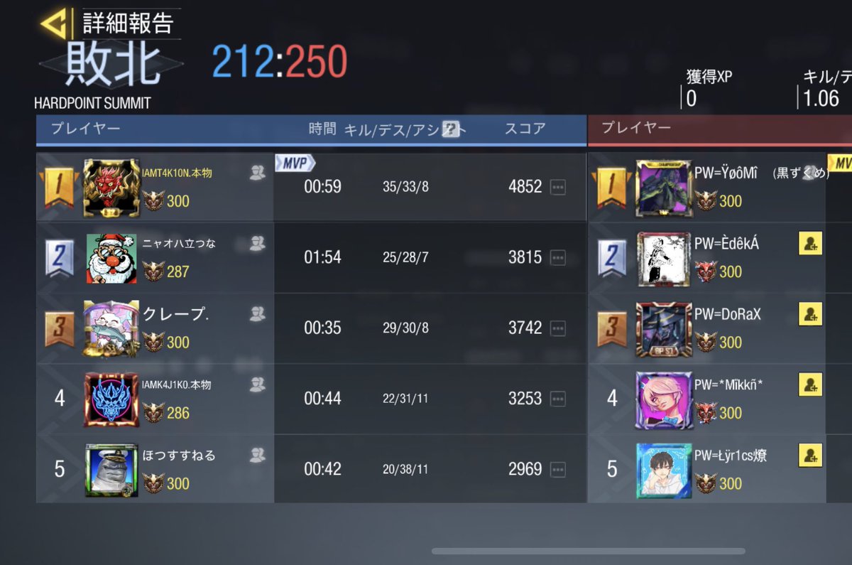 UGOUNOSYUU_codm's tweet image. 09/23(土)23:00-24:00
PoWeR様
@1_power_1 

本日は対戦ありがとうございました！サーチを中心に試合ができて楽しかっです(^^)

2-2 Draw