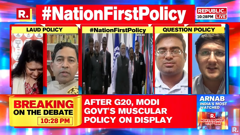 republic's tweet photo. #NationFirstPolicy | You may say that the Sports Minister is not going to China but at the same time we are giving open space to China to do business in India. In Aatmanirbhar Bharat, why do we need China?: @manasvithapar, Lawyer & Political Analyst
Watch the Nation's Sharpest Opinion with Arnab and fire in your views- https://t.co/XS9E3UO4JV
#China #XiJinping #Canada #JustinTrudeau #India #IndiaCanadaRow #CanadianPM #India #PMModi #NarendraModi #Arnab #ArnabGoswami