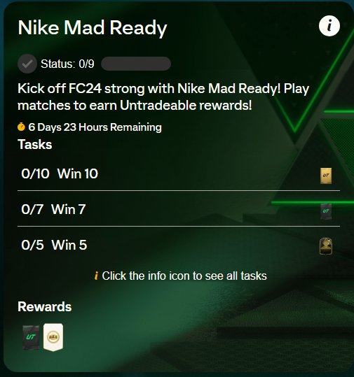 HEX_Zhar's tweet photo. 🚨 CONTENIDO DEL DÍA DE HOY
• KDB Flashback (86,87)
• Equipo Nike MadReady
• Objetivos Nike MadReady
#EAFC24 #MadReady https://t.co/wcwsC0sioU