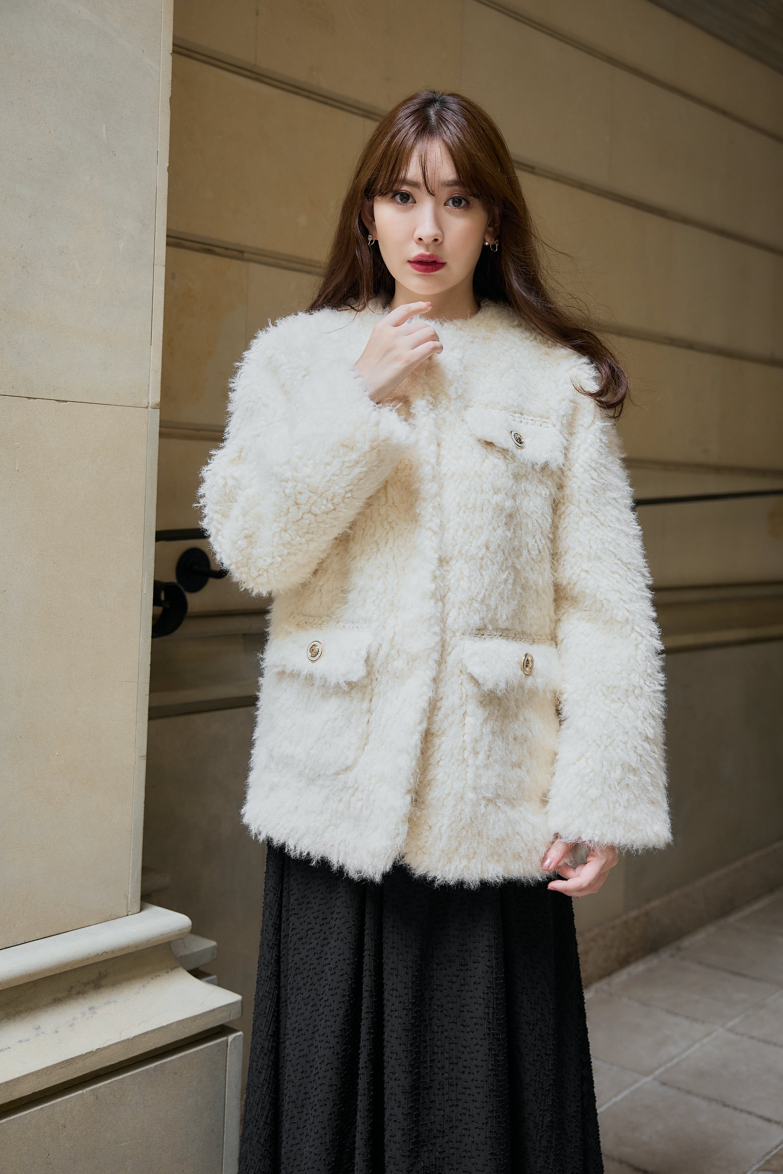 herlipto風winter love faux fur coat 新品未使用