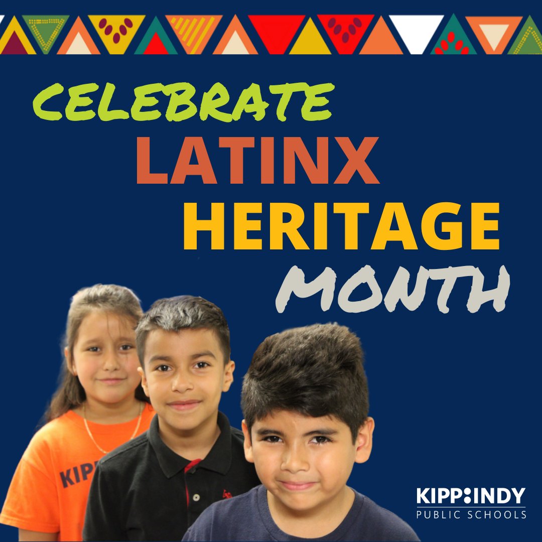 Latinx individuals comprise 19% of our country’s population. At KIPP Indy, 12% of our students are Emerging Bilinguals, and 20% of our staff identify as Latinx. We celebrate our cultures from Mexico, Honduras, Puerto Rico, the Dominican Republic, and more! #latinxheritagemonth