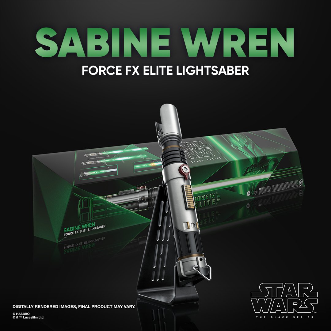 The latest #HasbroPulseCon reveal delivers the most realistic Force FX Lightsaber yet with the #StarWars #TheBlackSeries Force FX Elite #SabineWren Lightsaber! Available for pre-order on #HasbroPulse at 4:00pm ET for Hasbro Pulse Premium members and 5:00pm ET for all fans.