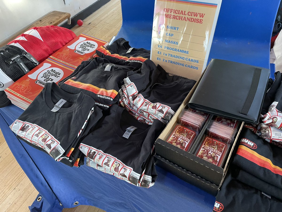 DickieCIWW's tweet photo. @CIWW_Wrestling merchandise for sale at tonight’s show. https://t.co/AOsqoLMJzb