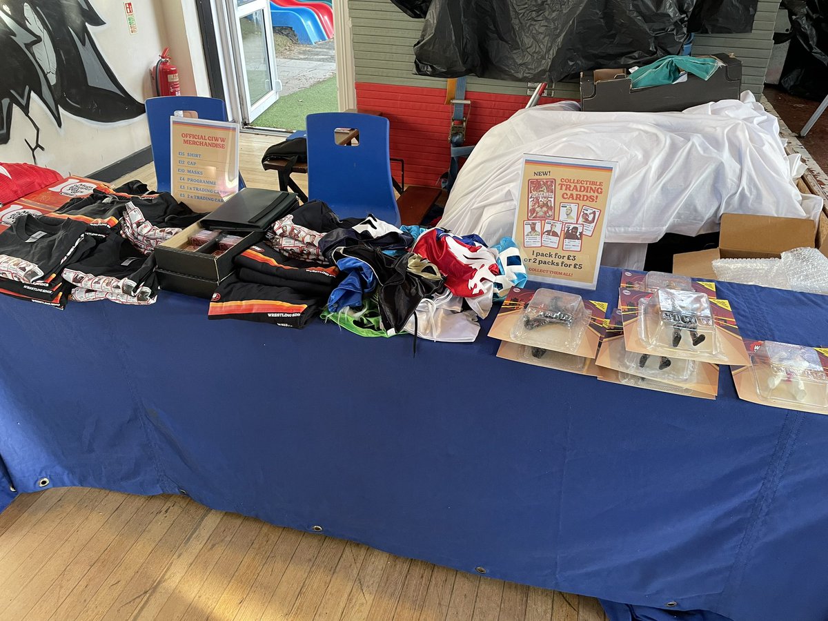 DickieCIWW's tweet photo. @CIWW_Wrestling merchandise for sale at tonight’s show. https://t.co/AOsqoLMJzb