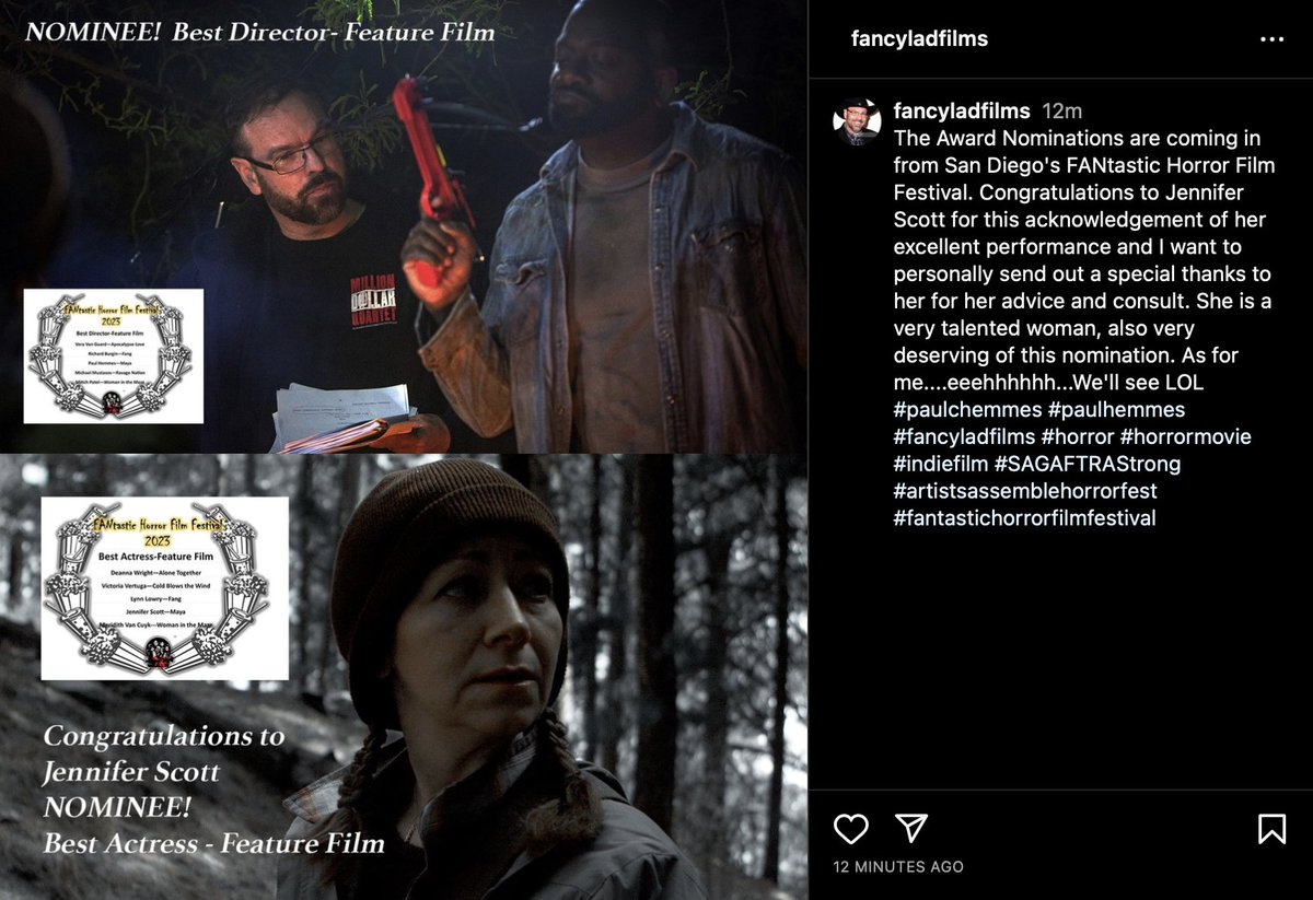 HemmesPaul's tweet photo. Maya will be screening at the Artists Assemble Horror Festival in Phoenix and the FANtastic Horror Film Festival in San Diego next month.  Check this space for times and dates. https://t.co/NM2F6V9joH