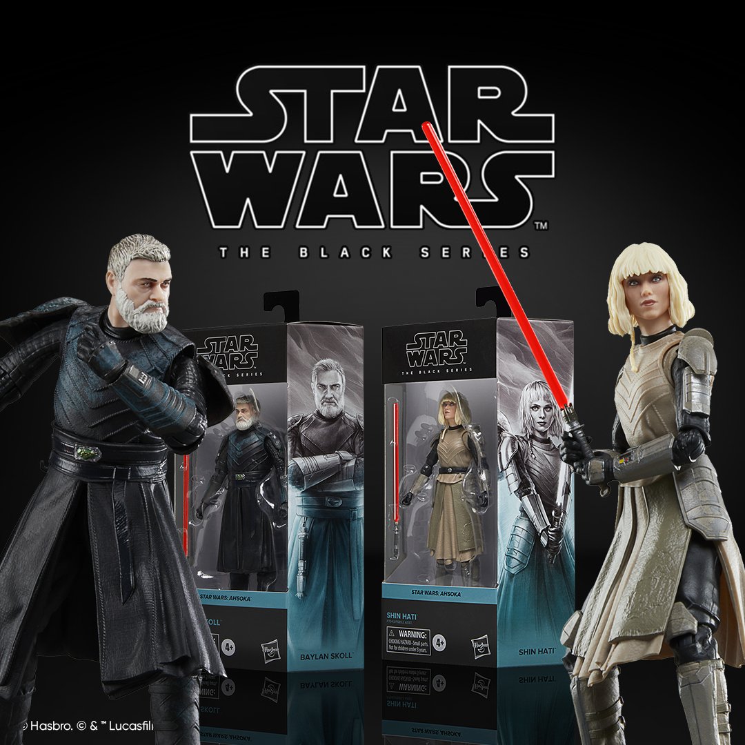 Revealed at #HasbroPulseCon, new additions to the #StarWars #TheBlackSeries include Baylan Skoll & Shin Hati inspired by the Star Wars: Ahsoka live-action series! Available for pre-order on #HasbroPulse @ 4:00pm ET for Hasbro Pulse Premium members & 5:00pm ET for all fans.