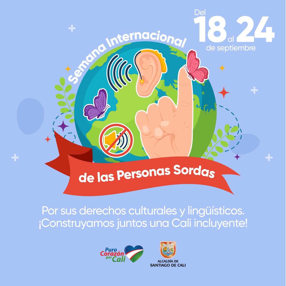 BienestarSociaI's tweet photo. 🎊🧏🏻‍♂️Nos unimos a la celebración de la Semana de las Personas Sordas, reconociendo su diversidad para comunicarse, resaltando su identidad, su patrimonio cultural y lingüístico.

#BienestarSocialParaCali 💙❤️💚 https://t.co/lEJEjAwruE