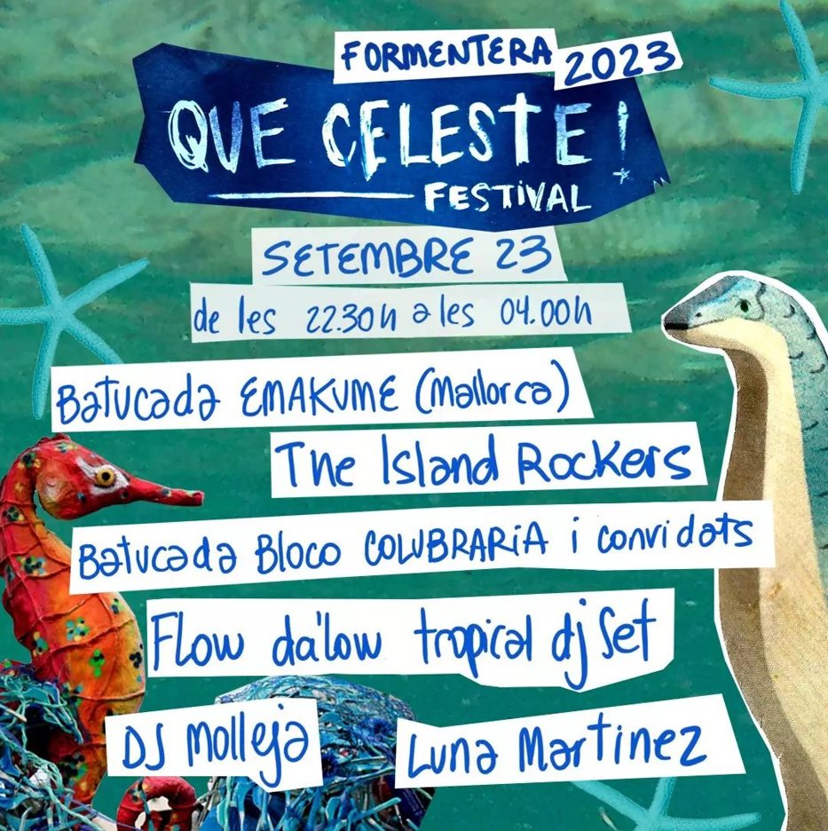 BBlueFormentera's tweet photo. 🐟 Qué Celeste! Festival 🐟

🗓 23 de septiembre
📍Plaça de L'Església Sant Ferran

Desde las 18h talleres infantiles, ecología, danza, circo, teatro y mucha música!! 🎶🎶 https://t.co/v2ePwum8mz
