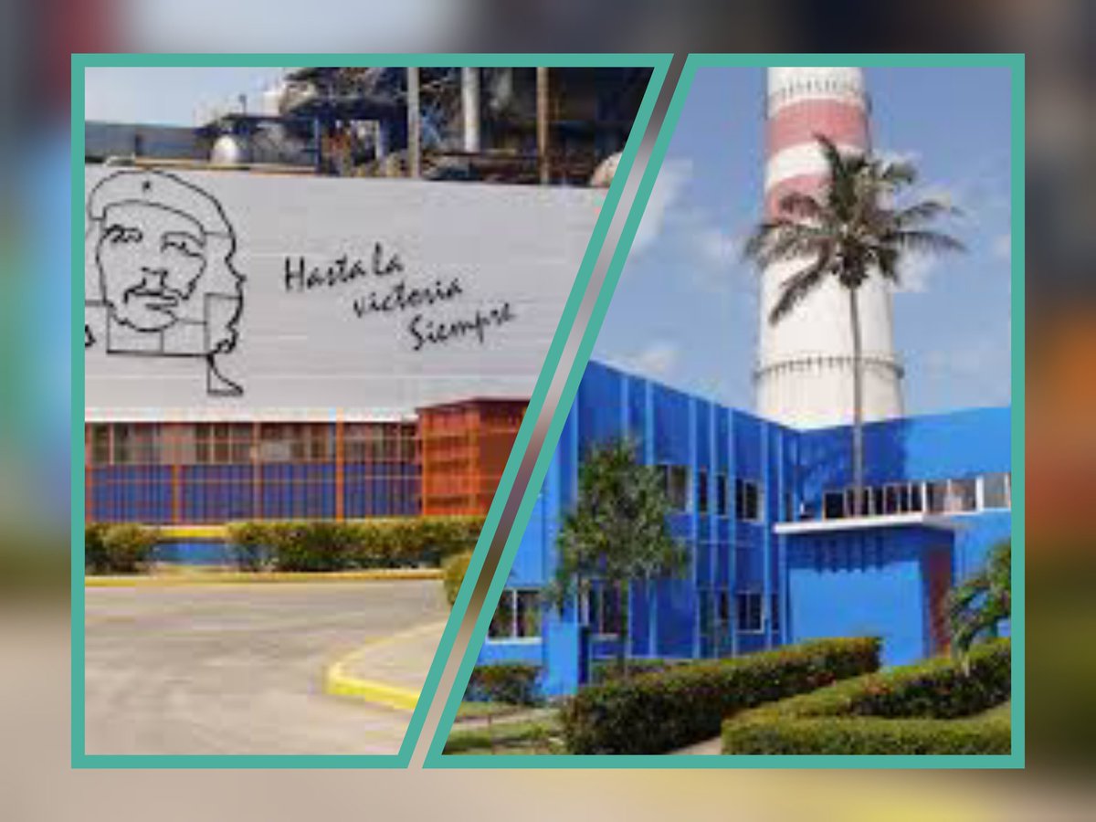 Muchas Felicidades al colectivo de la CTE Ernesto Guevara de #SantaCruzDelNorte que hoy cumple 36 años de su primera sincronización al Sistema Eléctrico Nacional. #Cuba , #ElectricosPorCuba