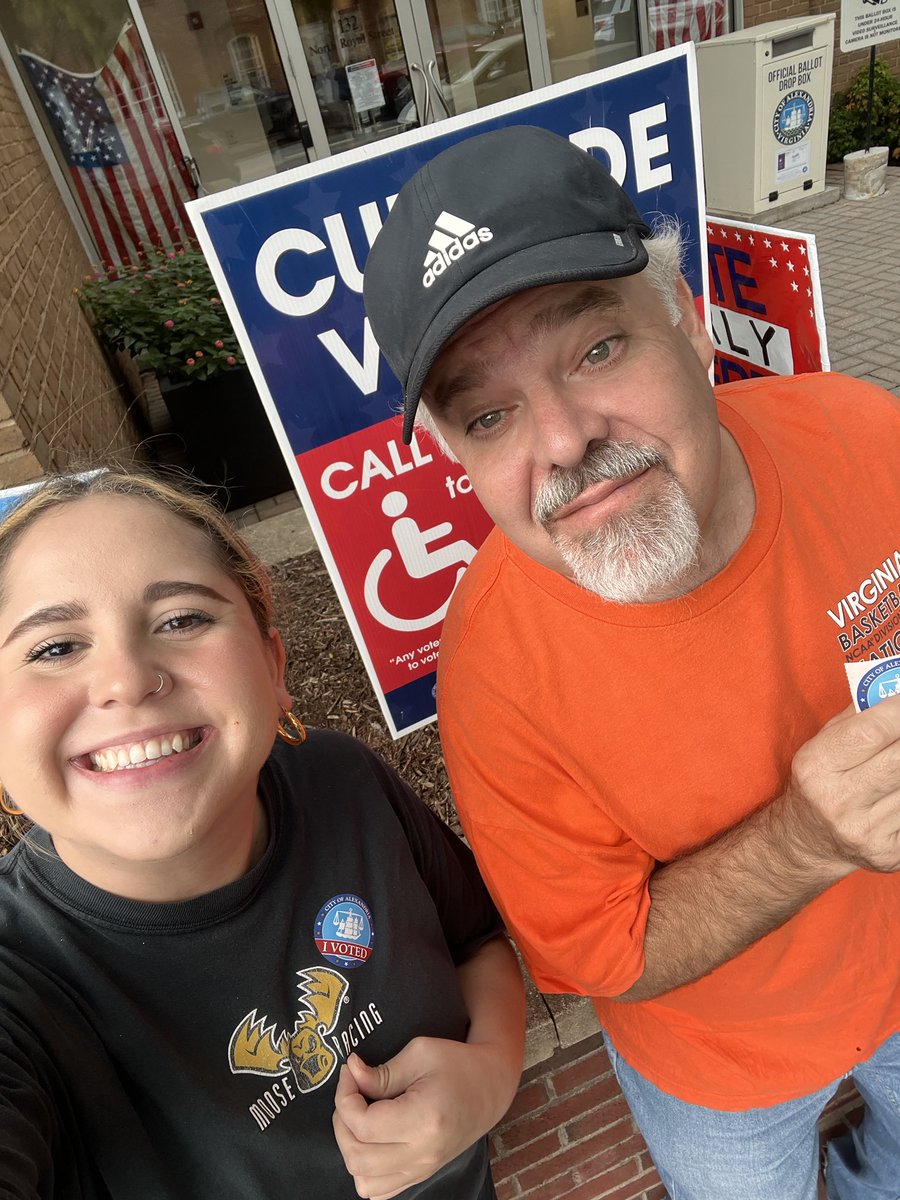 JonLissNVM's tweet photo. Early voting in Virginia starts today. Bring a friend (or your daughter) and vote. #NewVirginiaMajority #EarlyVoting https://t.co/pJz7QS4D1G