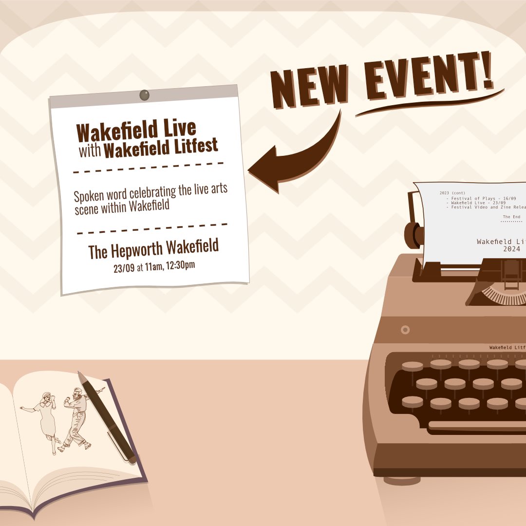 WakeyLitfest's tweet photo. TOMORROW!🎉 Join us at The Hepworth Wakefield at 11am and 12:30pm for a morning of spoken word celebrating the arts in Wakefield.🌟
#wakefield #yorkshire #arts #literature https://t.co/XJCB44Ejo2
