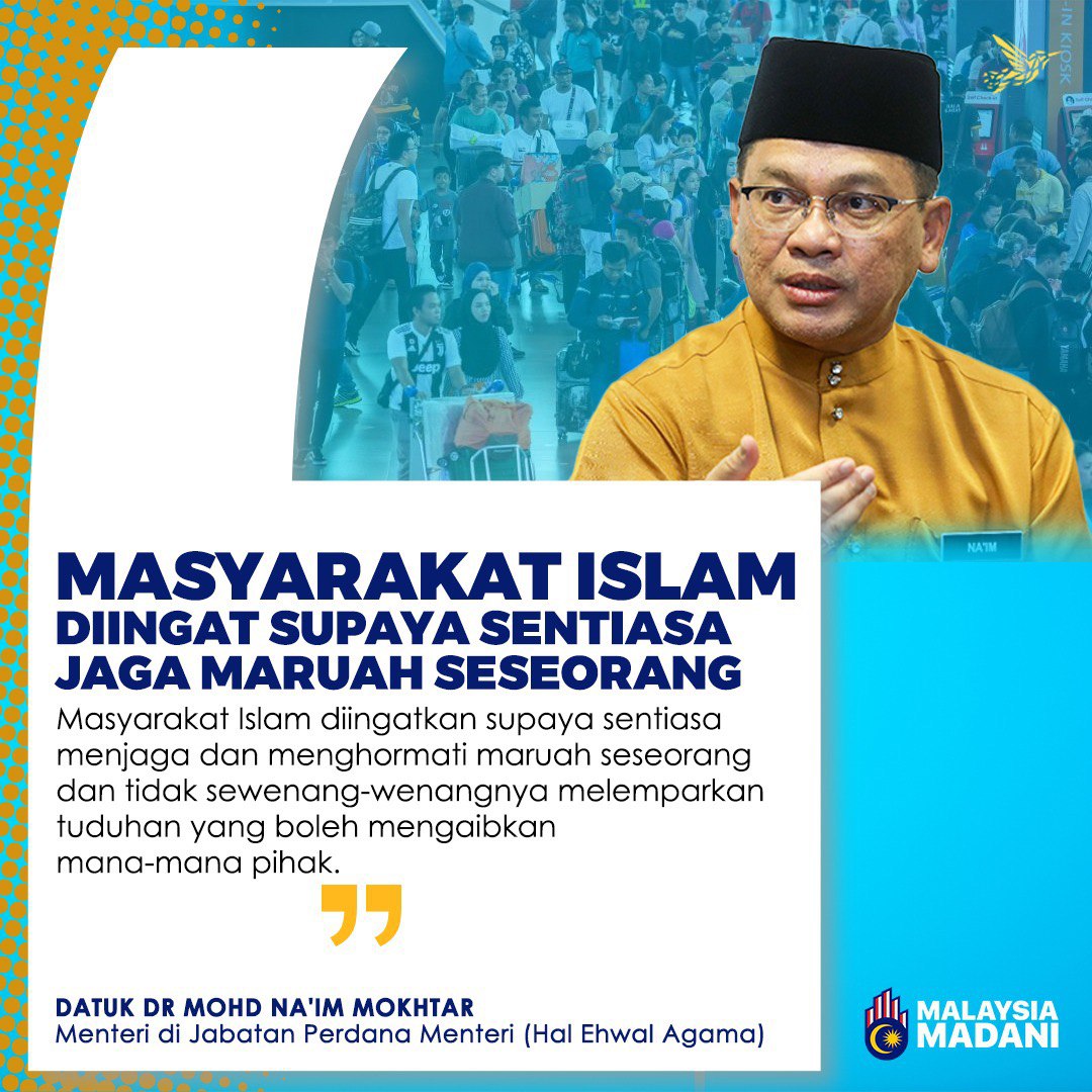 DemiRakyatSel's tweet photo. MASYARAKAT ISLAM DIINGAT SUPAYA SENTIASA JAGA MARUAH SESEORANG https://t.co/HcrcNLgIYo