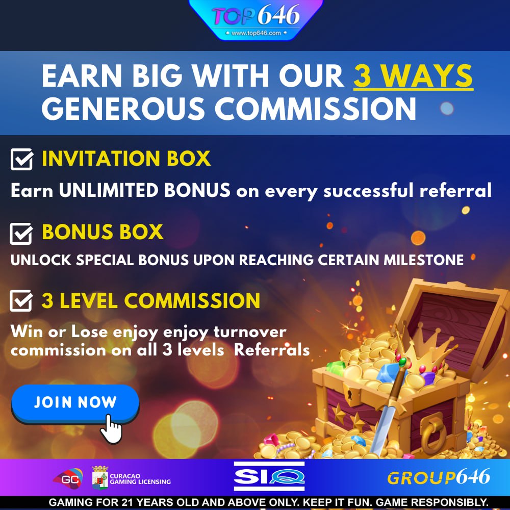 top646_partners's tweet image. TOP646:3 WAYS GENEROUS COMMISSION

KUMITA NG MALAKI SA ATING 3 WAYS GENEROUS COMMISSION.

✔️REFER A FRIEND AND GET 100PHP.
✔️INVITATION BONUS BOX
✔️3 LEVEL OF COMMISSION

REGISTER HERE:
bit.ly/3M3AAQi

Follow our TOP646 Partners SNS:
bit.ly/41zIyWp

#moneypiece