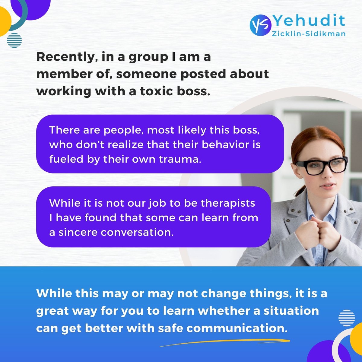 YuditSensei's tweet image. When I am called out sometimes I can’t remember exactly what they are referring to but I can stand still long enough to say “Tell me more” or “How can I do better?” Will I get it perfect ? No. Am I trying to do better? Yes.
#yudit #trauma #communication