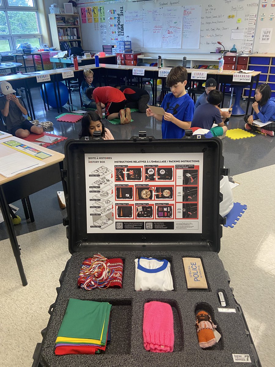 MsCamMac's tweet photo. The past 2 weeks exploring artifacts from our History Box has been the perfect way to investigate the past. Thank you to the @CanMusHistory for providing us such a valuable and engaging experience! #SocialStudies https://t.co/8yJhJTJ1qr