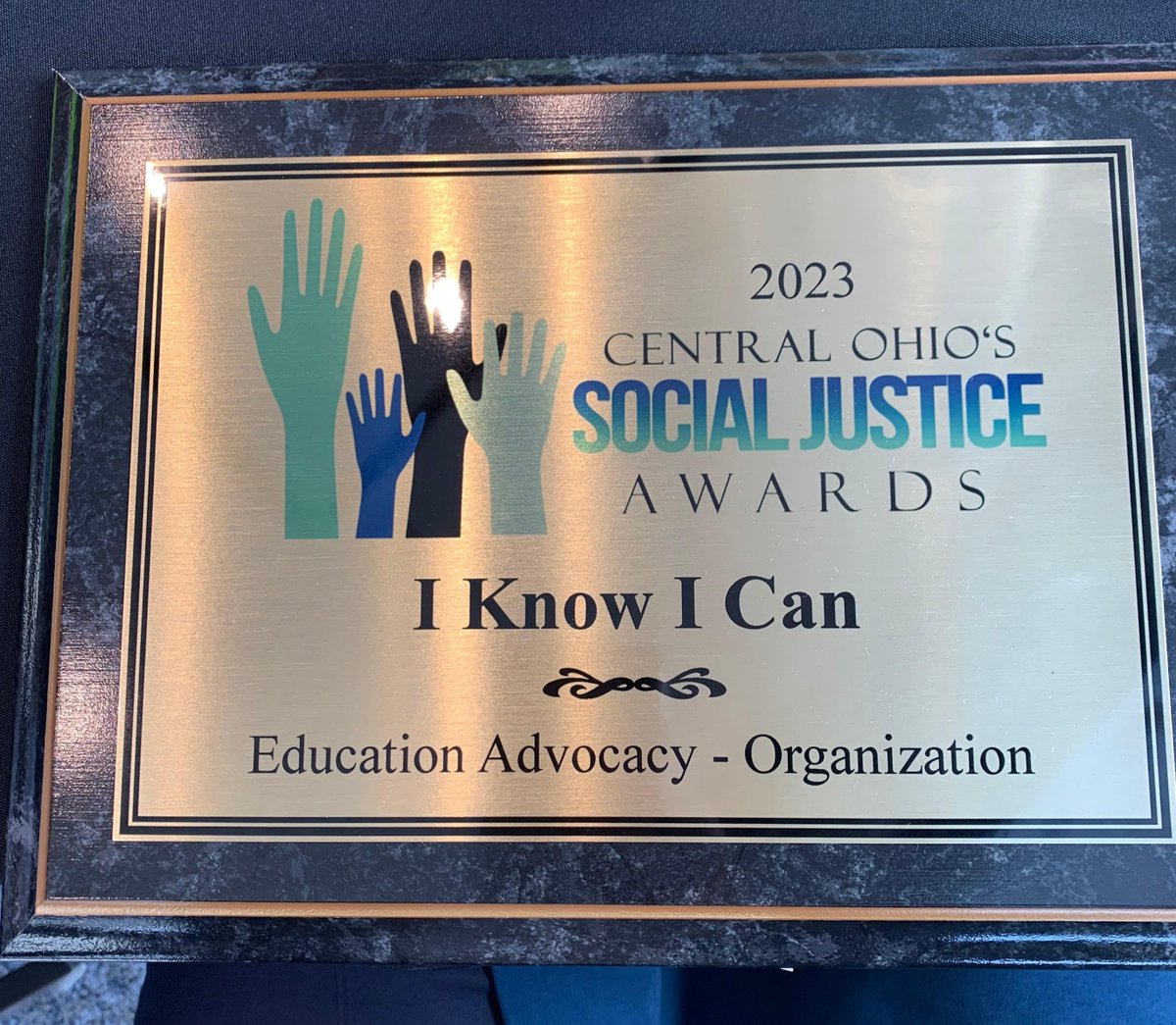 IKnowICan88's tweet photo. I Know I Can is honored to have been awarded the 2023 Social Justice Award in the field of education advocacy! Thank you to the Social Justice Awards for this great recognition, and thank you to IKIC staff for your unwavering dedication to our students. #iknowican #dreambig https://t.co/O4XO6RiBII