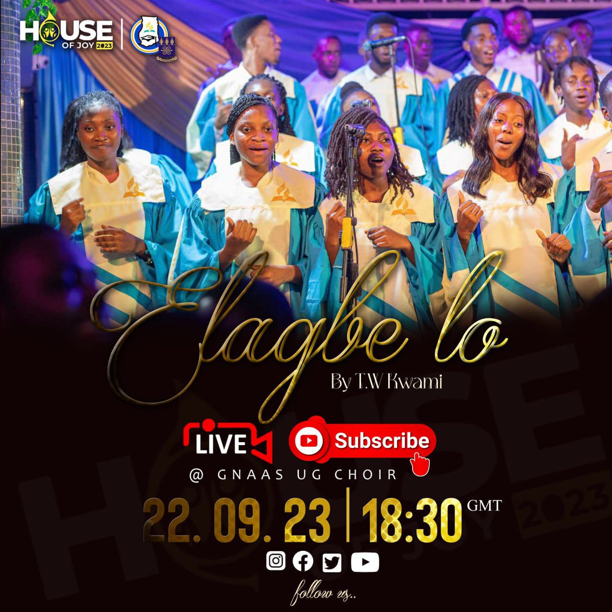 House of Joy💃💃💃. Something special for y'all🥳🥳. Use this link to enjoy our phenomenal rendition of *ELAGBE LO*, performed at House of. Joy' 23 💃🥳@ *6PM* today.  Don't forget to like subscribe and turn on post notifications.
youtu.be/sy5SgkNYO2A?si…