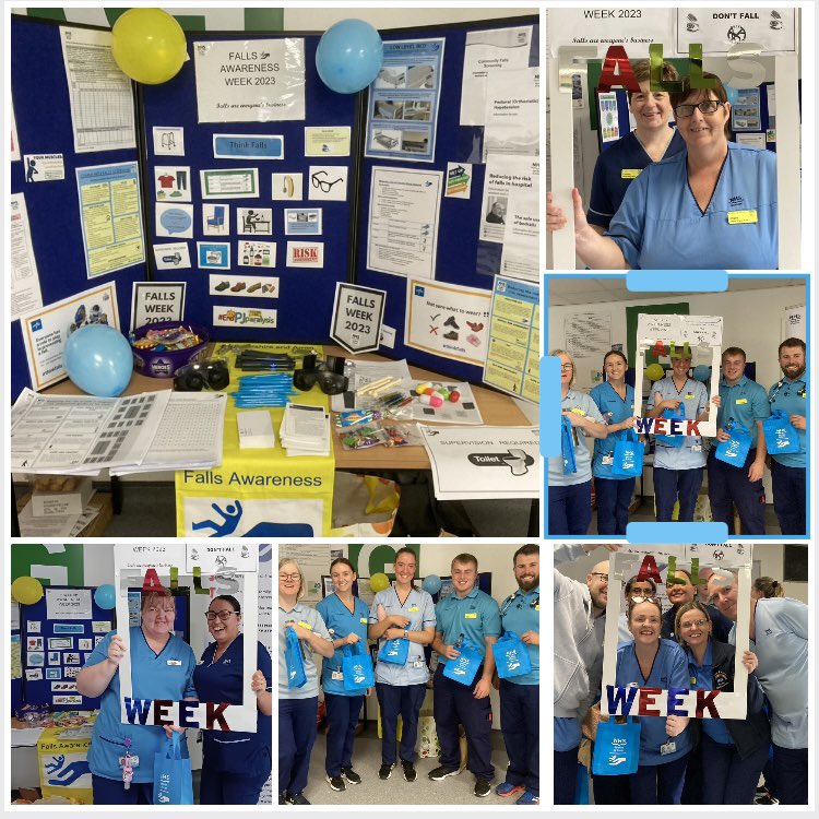 Thank you to our hardworking staff at UH Crosshouse who came out in force to visit the Falls Stall today @NHSaaa #FallsAwarenessWeek  #ActionOnFalls 🤩🤩