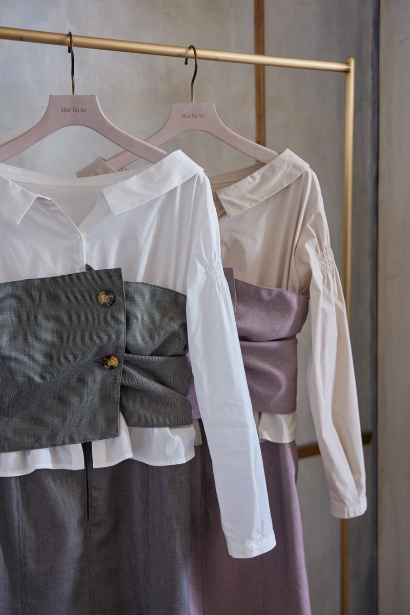 Carette Docking Shirt Dress// 秋一番に着たい、シャツとビスチェが