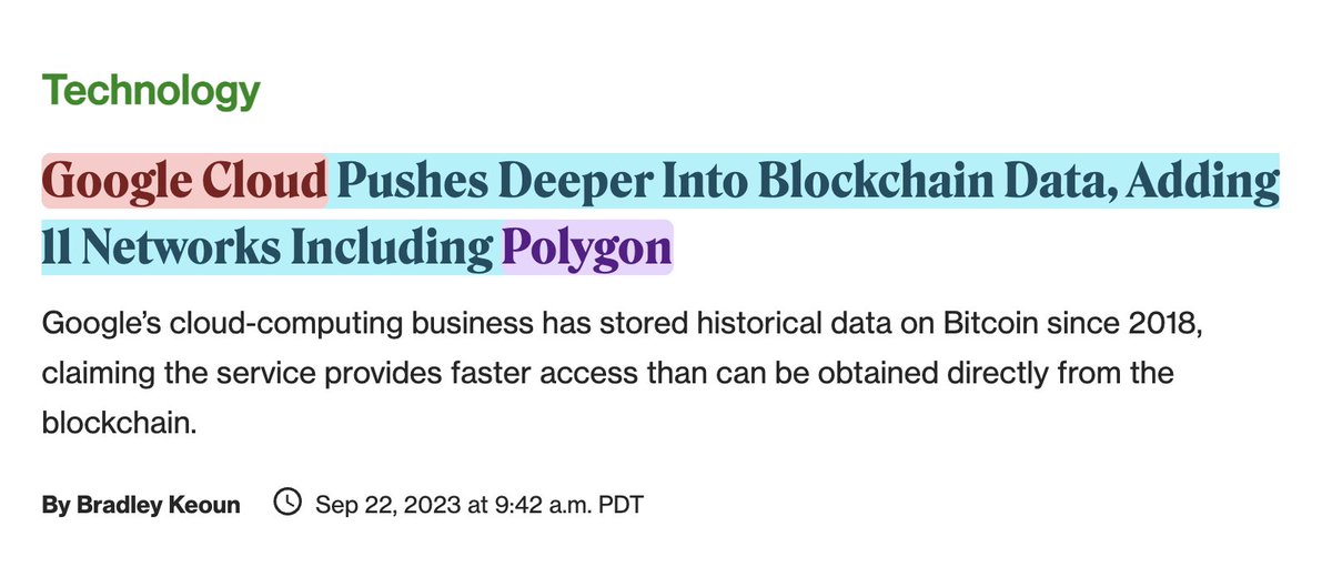 AltcoinDaily's tweet photo. Google Cloud now supports Polygon $MATIC &amp; Polkadot $DOT!!! https://t.co/KvCIsrkNth