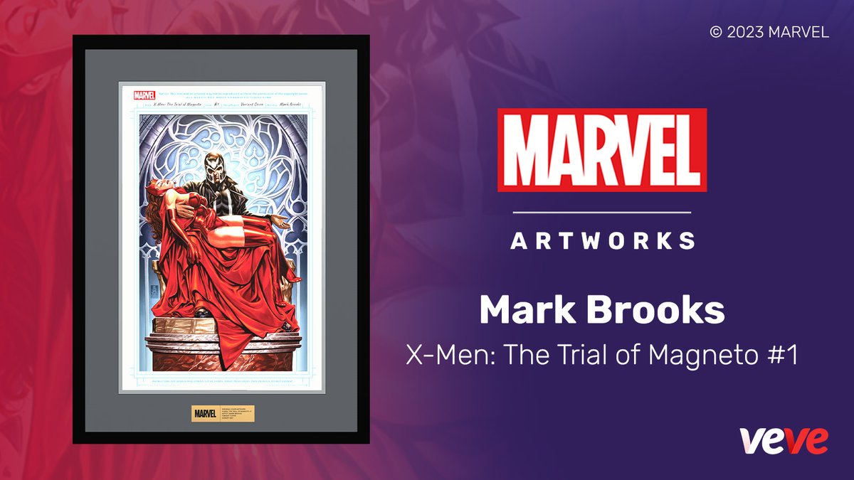 The story that shook Krakoa to its core! <a href="/MarkBrooksArt/">The Dread duck Pirate Mark Brooks 𓅊</a>'s variant cover for X-Men: The Trial of Magneto (2021) #1 pays homage to Michelangelo's Pietà.

This 1/1 <a href="/Marvel/">Marvel Entertainment</a> Artwork is available via silent auction Mon, 25 Sep at 12 PM PT only on the web app!

#CollectorsAtHeart 💙