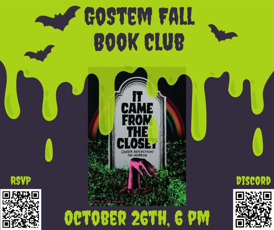 Please join us for our fall book club on October 26th where we will be discussing the book “It Came From the Closet: Queer Reflections on Horror” 🧟
The first 15 people to RSVP will receive a free book! thespot.iupui.edu/event/9248997