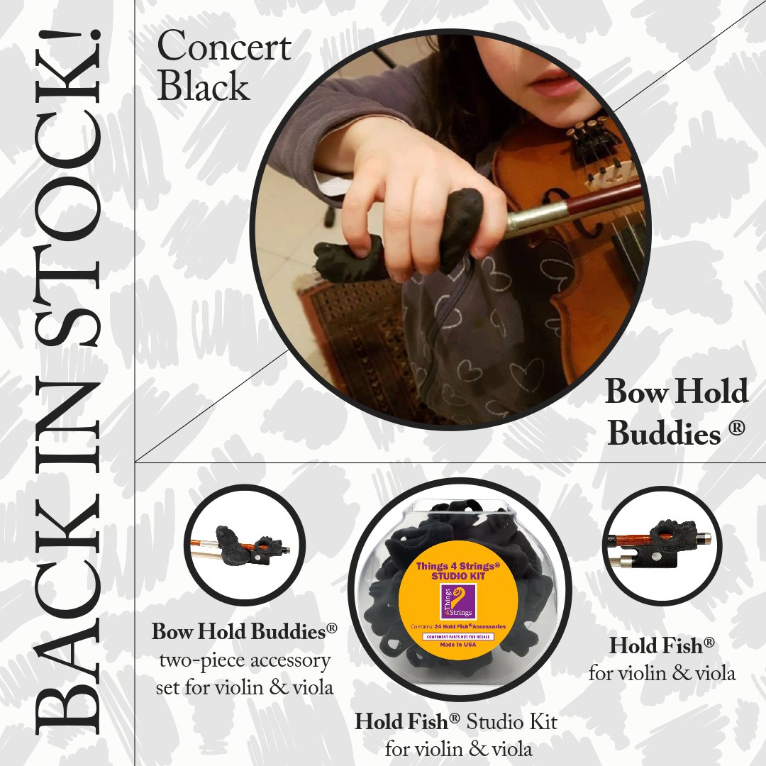 Things4Strings's tweet image. Get ready to rock your next concert with our most popular color, Concert Black! Available everywhere online &amp;amp; at your favorite local music shop.

#BetterSkillsGreaterJoy #ConcertBlack #BowHoldBuddies #HoldFish